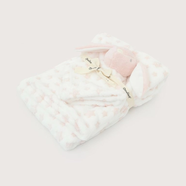 Manta Plush De Bebe Rosada