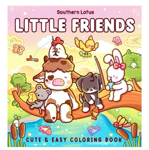 Little Friends: Coloring Book for Adults and Teens Featuring Fuzzy Animal Characters and Cute Besties in Cozy Moments and Daily Adventures for Relaxation : Lotus, Southern: Amazon.com.au: Books