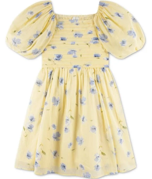 abercrombie kids Square Neck Puff Sleeve Dress