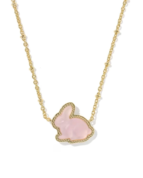Bunny Gold Short Pendant Necklace 