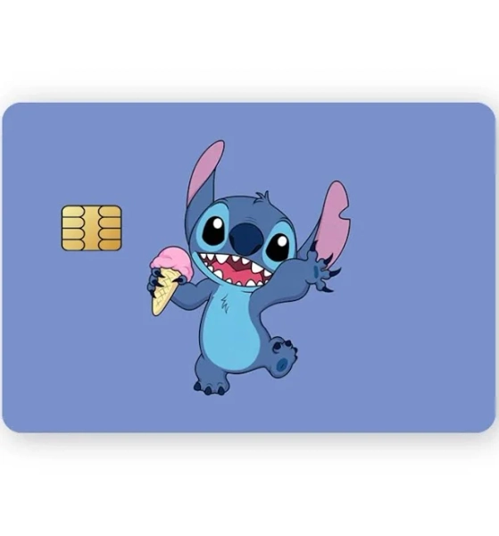 Cartoon Lilo Stitch Decorative Small Waterproof Chip 4PCS Card Sticker New Anti-Scratch