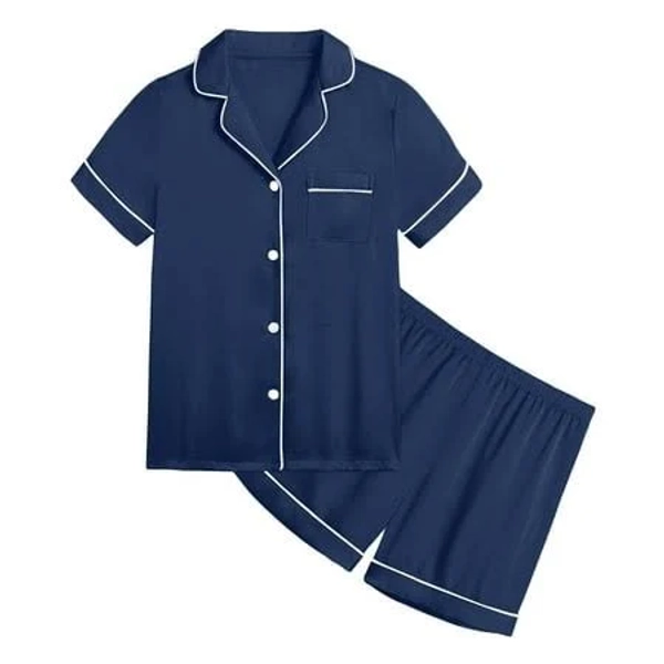 Bigetiay Kids Girls Gradient Short Sleeve Button Down Shorts Summer Pajamas Girls Pajamas