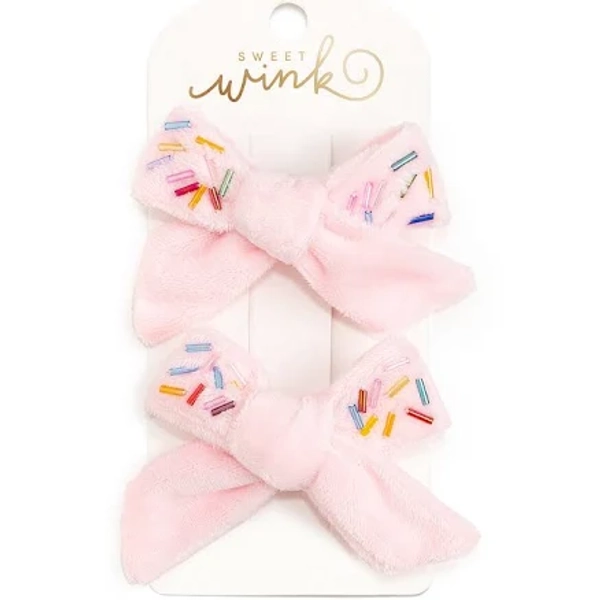 Sweet Wink Sprinkle Bow Clip Set
