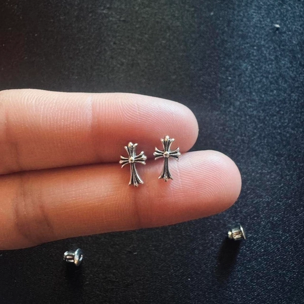 Chrome Heart Style 925 medium sized gothic cross...
