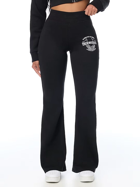 CRYSTAL MID RISE BIG T BOOTCUT SWEATPANT