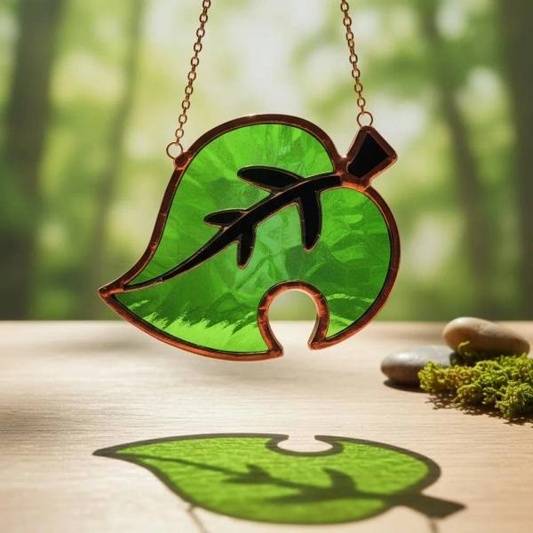Animal Crossing Nook Leaf Resin Suncatcher