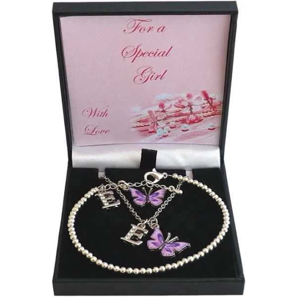 Butterfly & Letter Jewellery Set