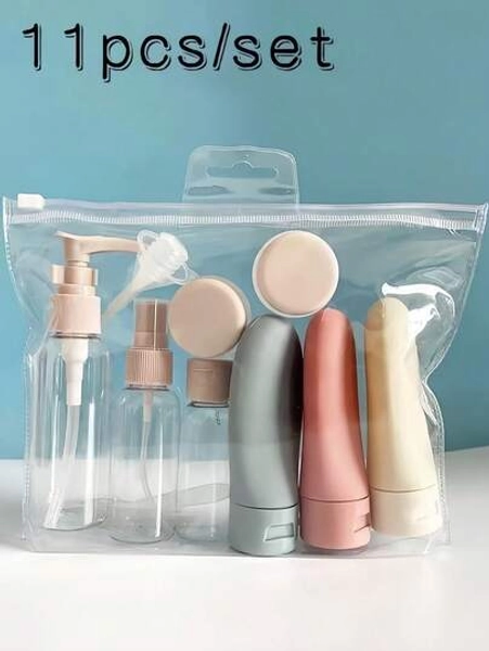 11pcs/Set Travel Bottles For Toiletries Refillable Spray Bottles Leakproof Travel Size Toiletries Containers For Shampoo Conditioner Liquids Lotion Soap Body Wash Men And Women Business Trip Back To School Or Personal Travel Accessories Essentials