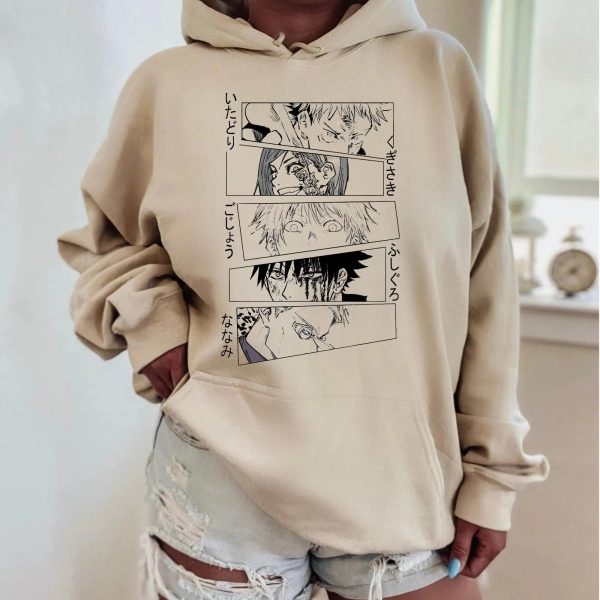Jujutsu Kaisen Sweatshirt, JJK Gift, Jujutsu Kaisen Tee, Comic Strip tshirt, vintage style JJK, jjk lover gift, Jujutsu Kaisen Hoodie, JJK