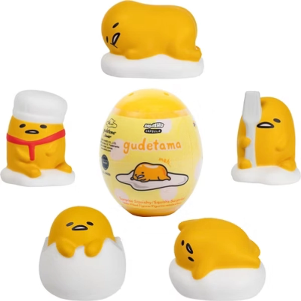 Hamee Capsule Gudetama SquiSHU Surprised Blind Toy Squishy Collectible Figurine Series 2 - 1 Pc