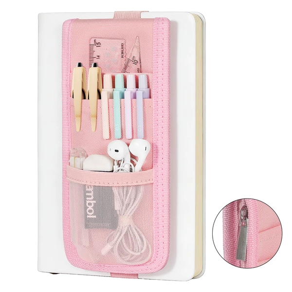 MoKo Elastic Pen Holder for Notebook Pencil Holder wth Zipper Pocket Adjustable Pen Pouch for Hardcover Journals Notebooks - AliExpress 15