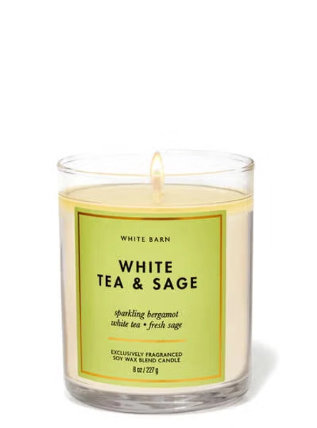 White tea & sage candle 
