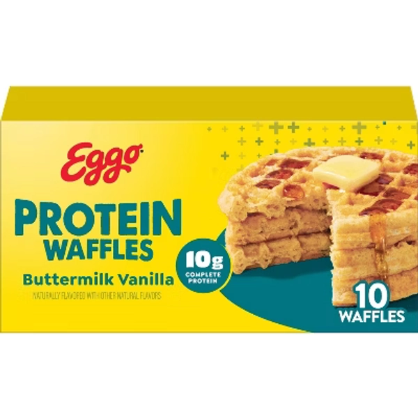 Eggo Protein Frozen Waffles Buttermilk Vanilla - 12.3oz/10ct