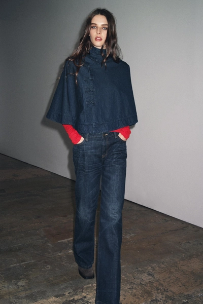 DENIM TOGGLE CAPE