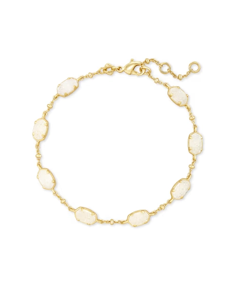 Emilie Rose Gold Chain Bracelet in Sand Drusy
