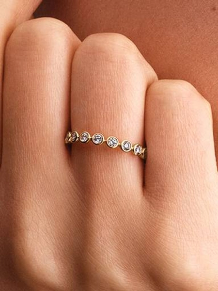 Pandora Era Bezel Lab-Grown Diamond Eternity Ring | Gold | Pandora US