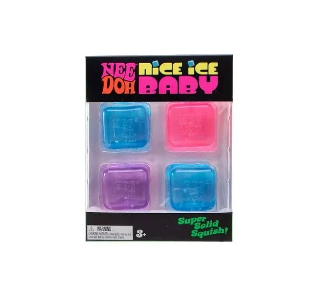 NeeDoh Nice Ice Baby Cube Fidget Toy 4 Pack