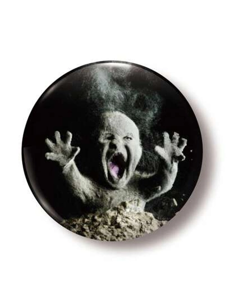 1pc 4.4cm/1.73inch Pattern Badge, Pin-On Brooch, Button Pin, Suitable For Attaching On Clothes, Bags, Backpacks, Funny Gift For Friends And Family
