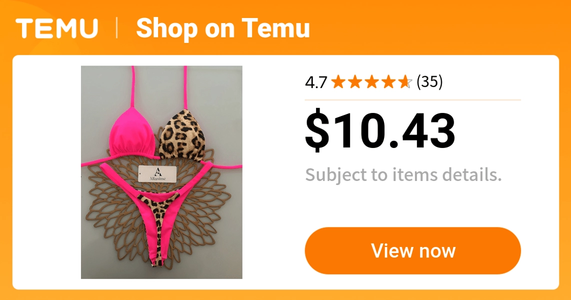 new beach pool party leopard     halter   split - Temu