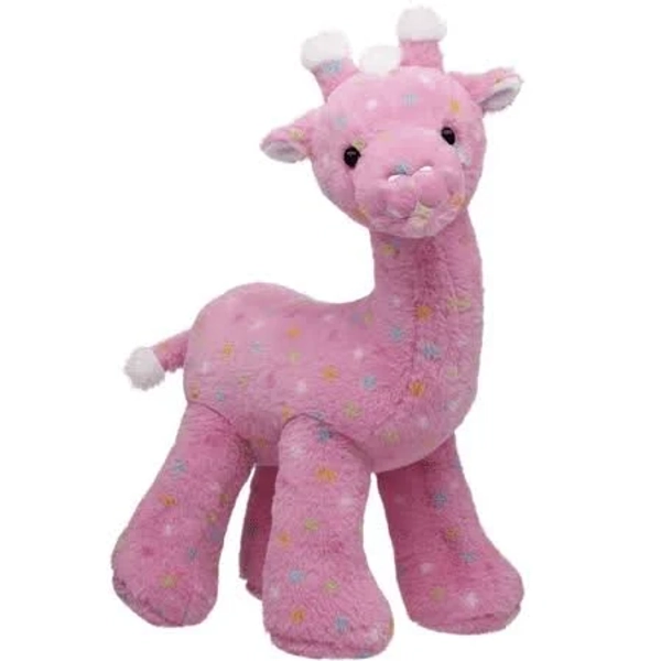 Pink Frosted Animal Cookie Giraffe Stuffed Animal, 15 inch Pink Giraffe Plush Giraffe Stuffed Animals with Floppy Corner, Cuddly Soft Plush Toys