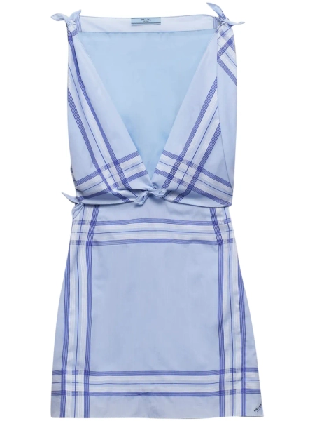 Prada robe courte à carreaux | 42