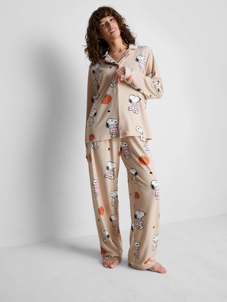Snoopy Minky Graphic Boyfriend Pyjamas