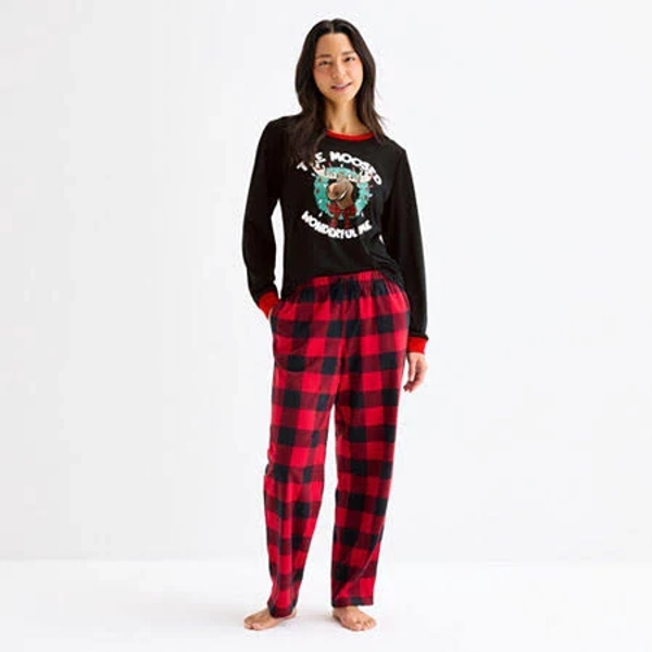 North Pole Trading Co. Women's Moose Buffalo 2-pc. Pajama Sets