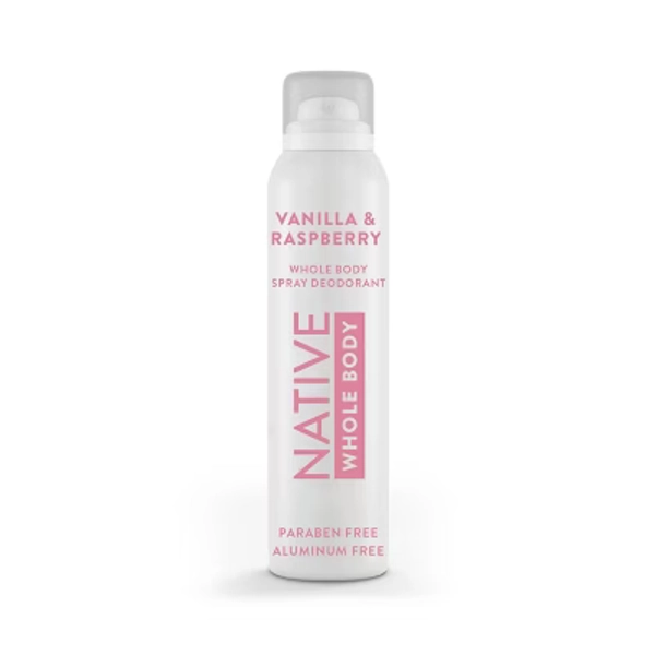 Native Whole Body Deodorant Spray - Vanilla & Raspberry - 3.5oz