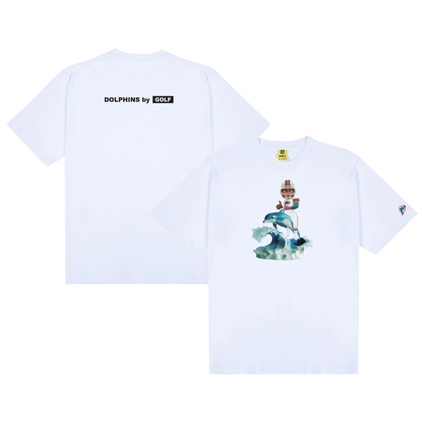 Men's Miami Dolphins GOLF WANG White Bobblehead T-Shirt