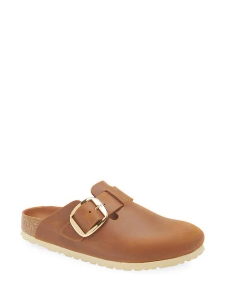 Women's Birkenstock Boston Big Buckle Oiled Leather