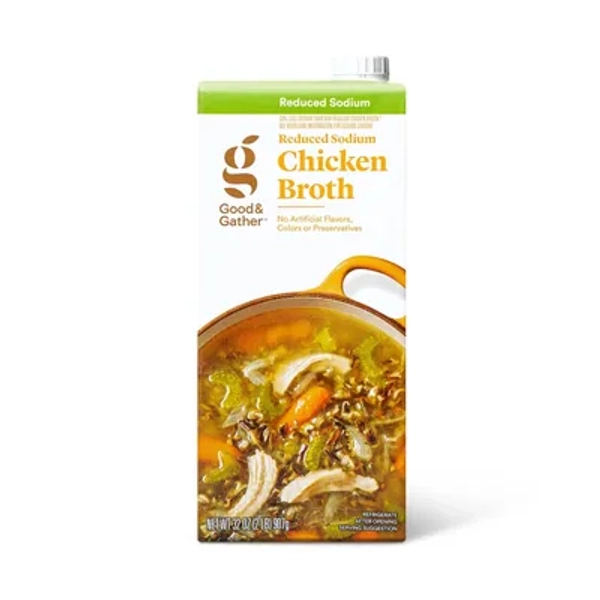 Reduced Sodium Chicken Broth - 32oz - Good & Gather™