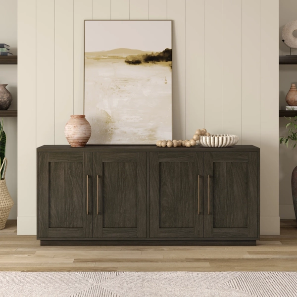 Tillman 68" Rectangular Buffet Table in Alder Brown