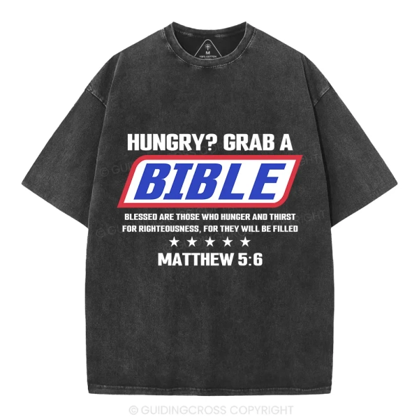 Blessed Are Those Who Hunger And Thirst For Righteousness Christian Washed T-Shirt Sale - GuidingCross