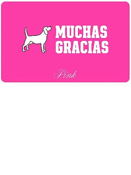 Pink gift card