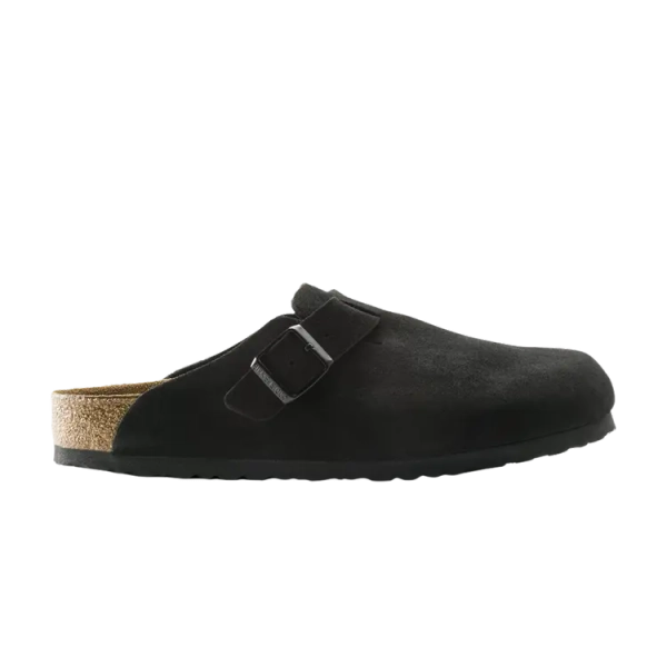 Buy Birkenstock Boston Soft Footbed Suede 'Black' - 0660471 | GOAT