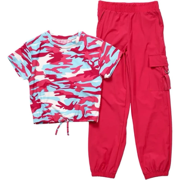 Girls' 1st Kiss Camo Top with Parachute Cargo Pants