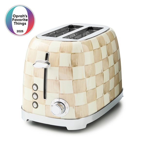 Mocha Check 2-Slice Toaster
