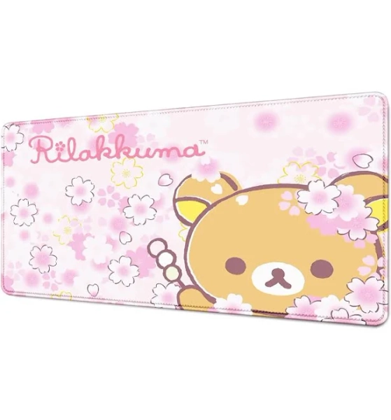 Kawaii Game Rubber Mat Cute Mousepad Non-slip Table Mat Anime Pink Rilakkuma Office Computer