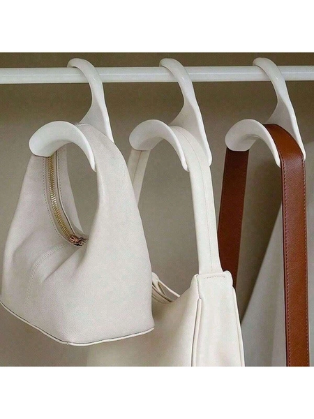 Purse Hanger Rack, Wardrobe Hanging Hook Storage Rack, Suitable For Purses, Hats, Scarves And Other Accessories, Arched Support, Handbag Hanger, Plastic Wardrobe Hooks, Handbag Rack, Backpack Hanger, Belt Hanger, Scarf Hanger, Hat Hanger, Wardrobe Storage, Anti-Deformation, Drying Rack, Can Hang Plastic Storage Accessories, Suitable For Handbag, Hat Storage, Room Decor, Decorations, Dresses, Pants, Shoes, Jeans, Boots, Skirts