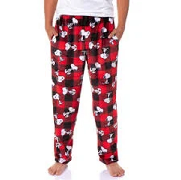 Peanuts Snoopy Men's AOP Character Toss Fleece Pajama Pant Lounge Sleep