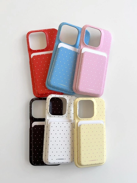 Small Dot Coloring MagSafe Card Slot Phone Case