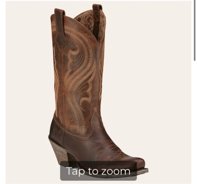 Ariat Women's Lively Sassy Brown Punchy Square Toe Cowboy Boots