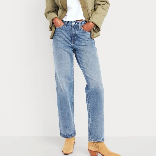 Old Navy Women's High-Waisted OG Rigid Loose Jeans