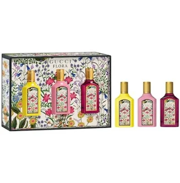Gucci Mini Flora Gorgeous Collection Perfume Sampler Gift Set