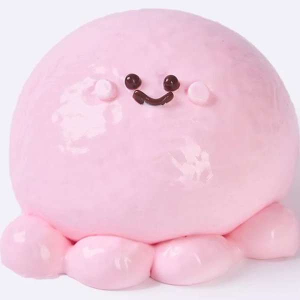TABASQUISHY Pink Octopus Squishy Water-Like Ultra-Soft Taba Toy