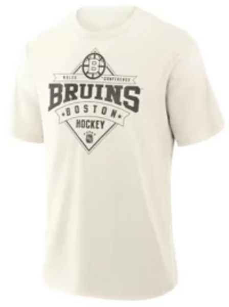NHL Men's Boston Bruins Cream Slub Short Sleeve T-Shirt