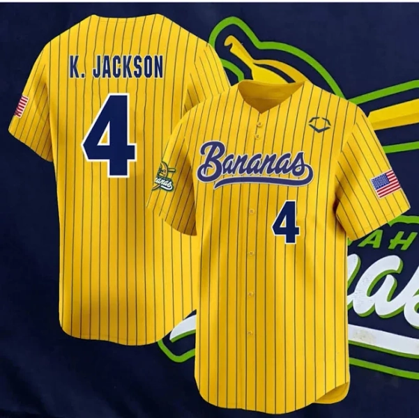 Savannah Banana 4 Kj Jackson Baseball Jersey