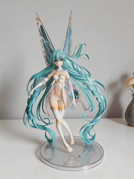 Handmade Hatsune Miku Figure - Butterfly Princess, High-Quality Resin Collectible