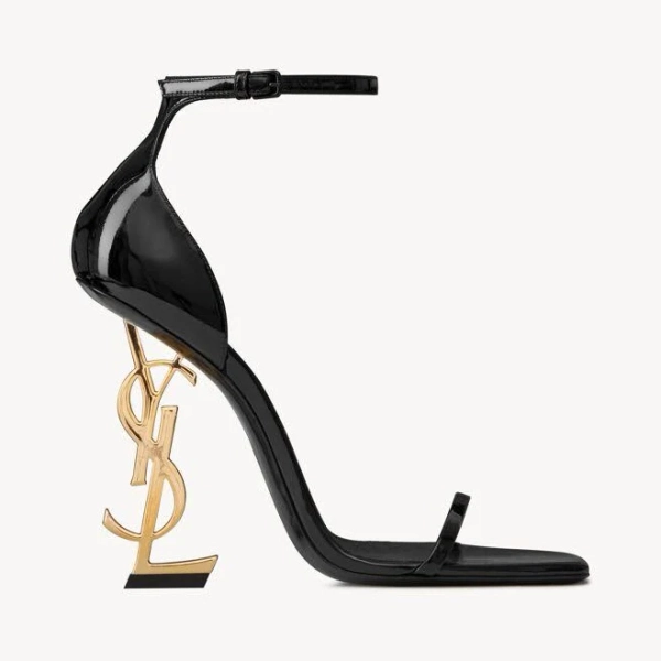 Saint Laurent Women's Opyum Sandals in Patent Leather