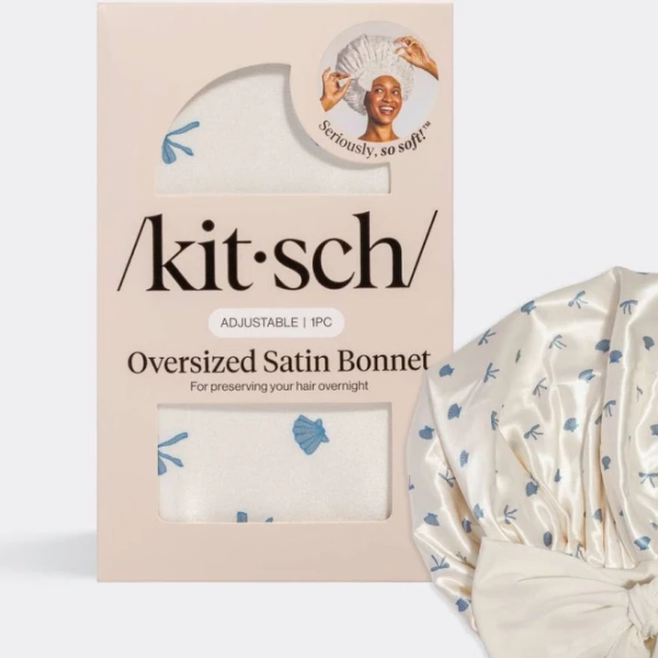 Kitsch Adjustable Oversized Satin Bonnet